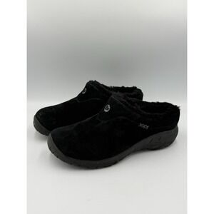 Merrell Encore Ice 4 Clog Womens Size 9 Black Suede Sherpa Wool Lined Mule Shoes